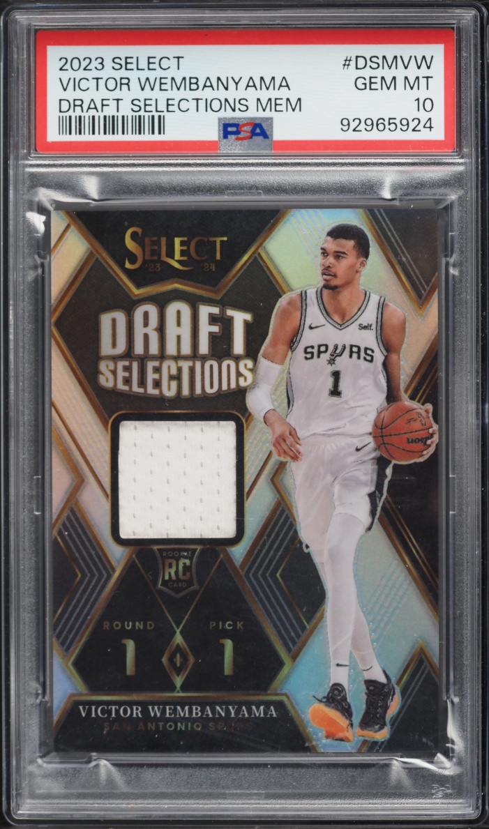 2023 Select Draft Selections Victor Wembanyama ROOKIE PATCH #DSM-VW PSA 10 GEM MINT