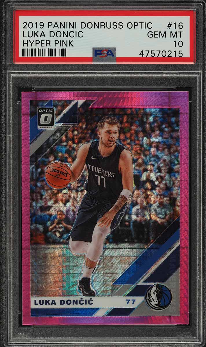 2019 Donruss Optic Hyper Pink Luka Doncic #16 PSA 10 GEM MINT on