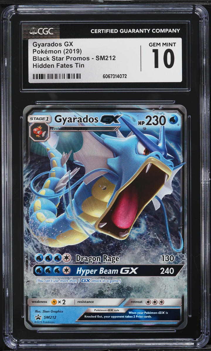 2019 Pokemon SM Black Star Promo Hidden Fates Gyarados GX #SM212 CGC 10 GEM MINT