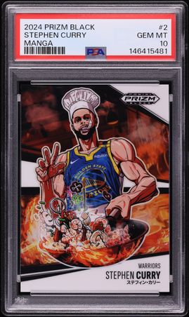 2024 Panini Prizm Black Manga Stephen Curry #2 PSA 10 GEM MINT on
