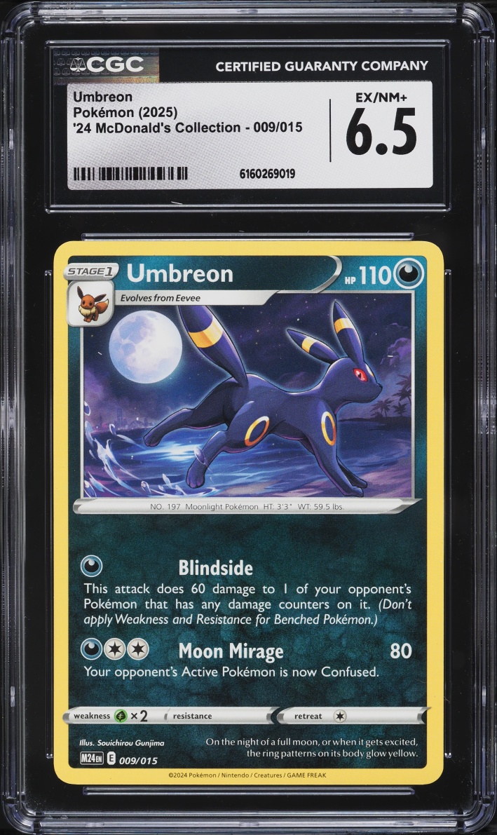 2025 Pokemon Scarlet & Violet '24 McDonald's Collection Umbreon #9 CGC 6.5 EXMT+