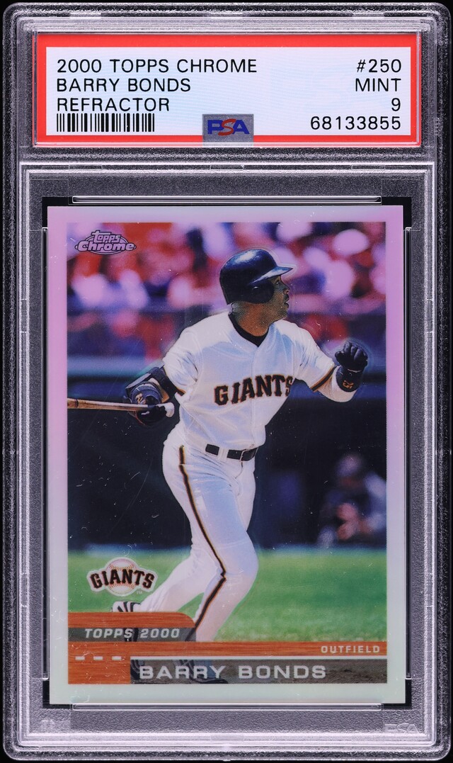 2000 Topps Chrome Refractor Barry Bonds #250 PSA 9 MINT