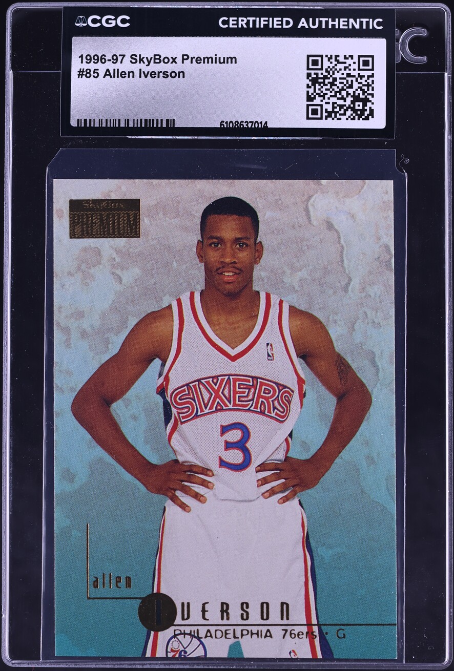 1996 Skybox Premium Allen Iverson ROOKIE #85 CGC AUTH