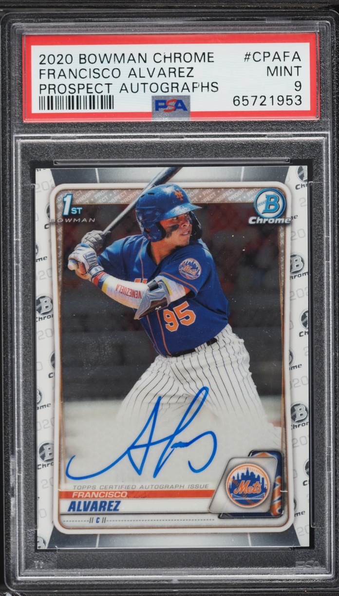2020 Bowman Chrome Francisco Alvarez PROSPECT AUTO #CPA-FA PSA 9 MINT