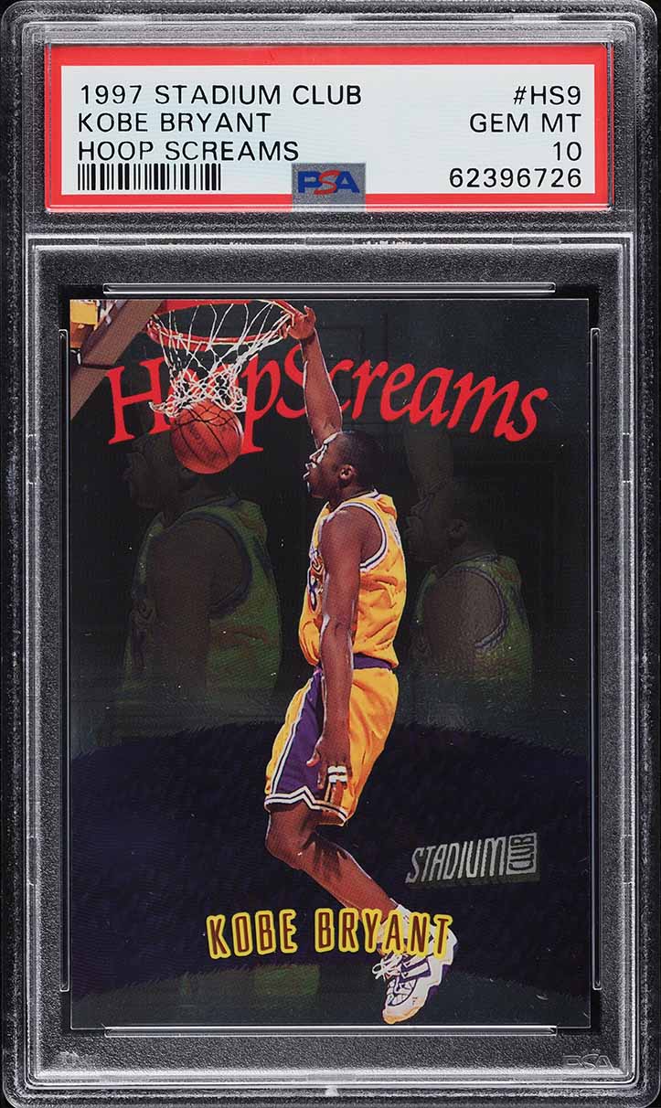 1997 Stadium Club Hoop Screams Kobe Bryant #HS9 PSA 10 GEM MINT