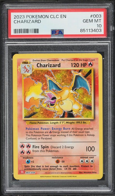 1997 Pokemon Japanese Topsun Blue Back Charizard #6 PSA 9 MINT on