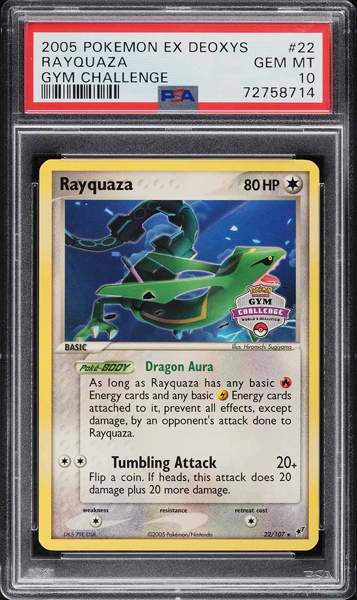 2005 Pokemon EX Deoxys Gym Challenge Rayquaza #22 PSA 10 GEM MINT