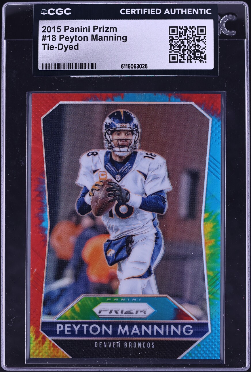 2015 Panini Prizm Tie-Dye Peyton Manning /25 #18 CGC AUTH
