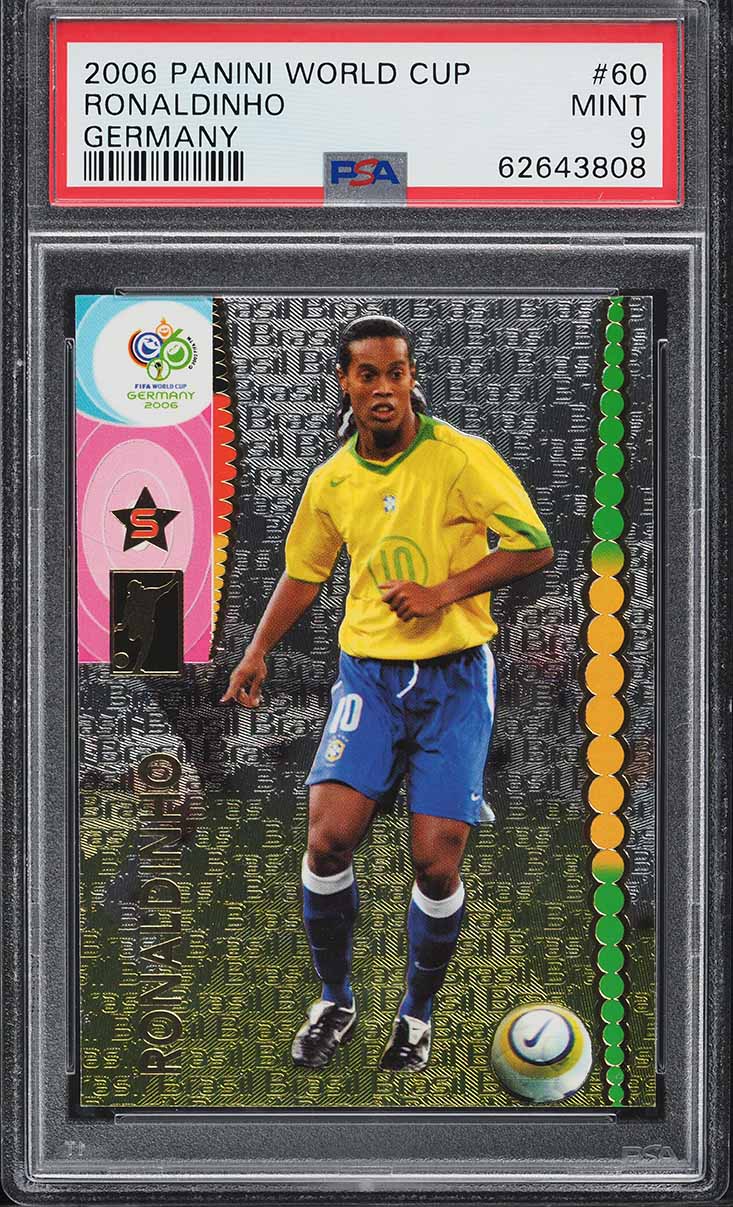 2006 Panini World Cup Germany Ronaldinho #60 PSA 9 MINT