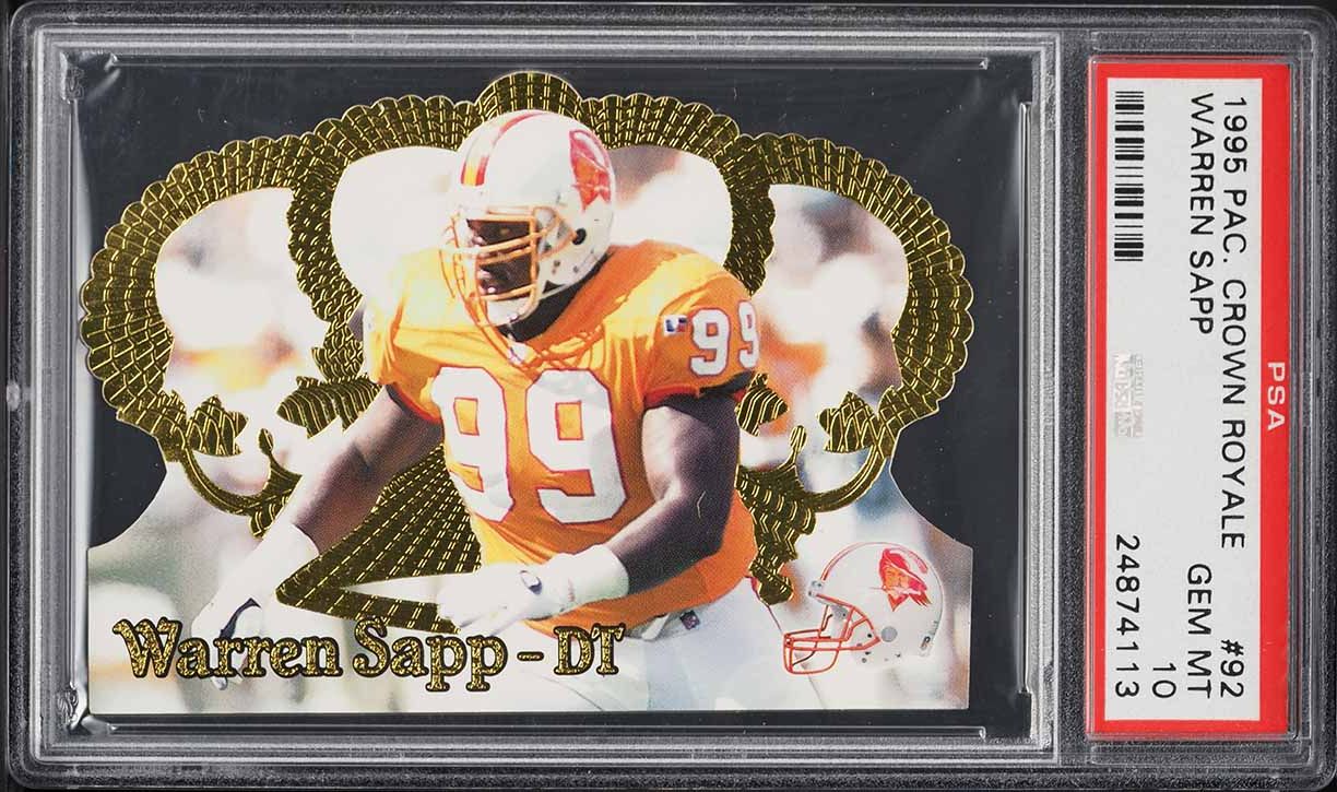 1995 Pacific Crown Royale Warren Sapp ROOKIE #92 PSA 10 GEM MINT