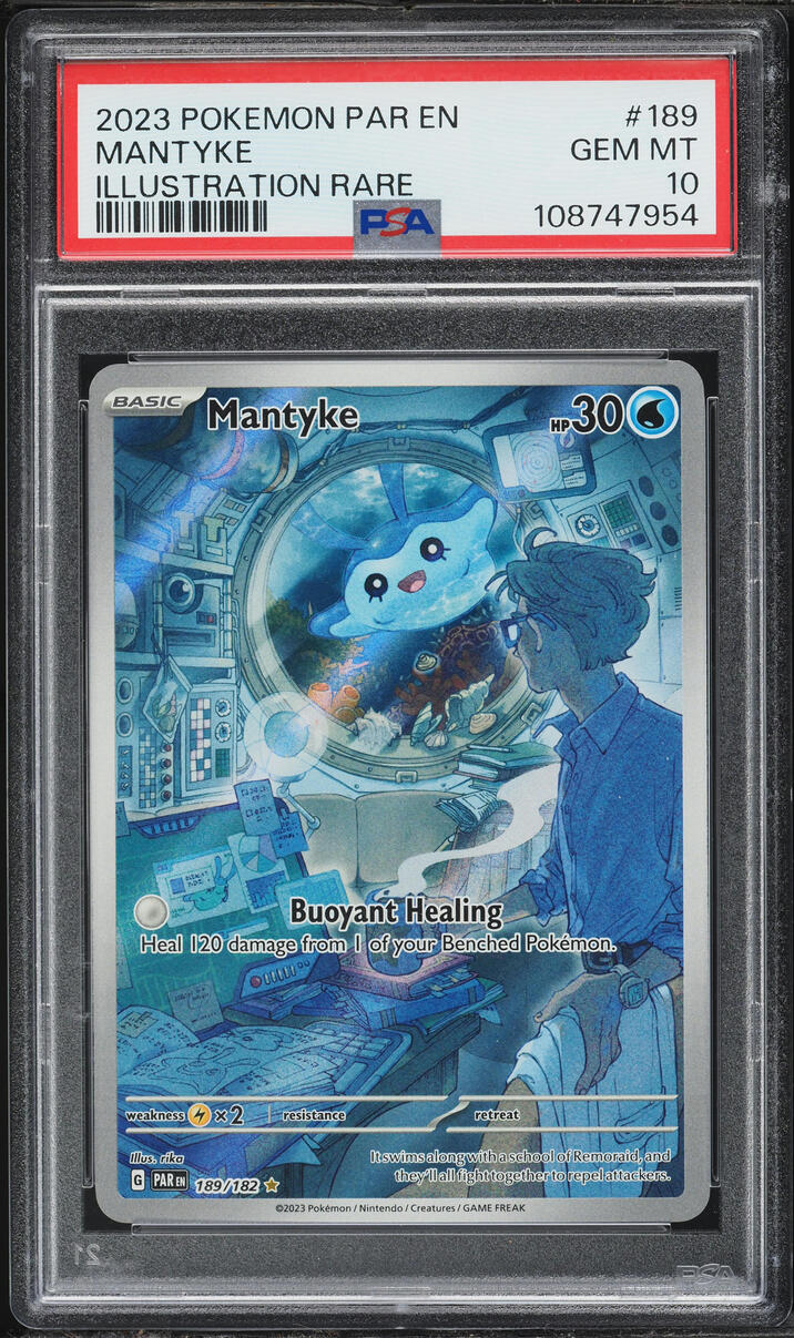 2023 Pokemon Scarlet & Violet Paradox Rift IR Mantyke #189 PSA 10 GEM MINT