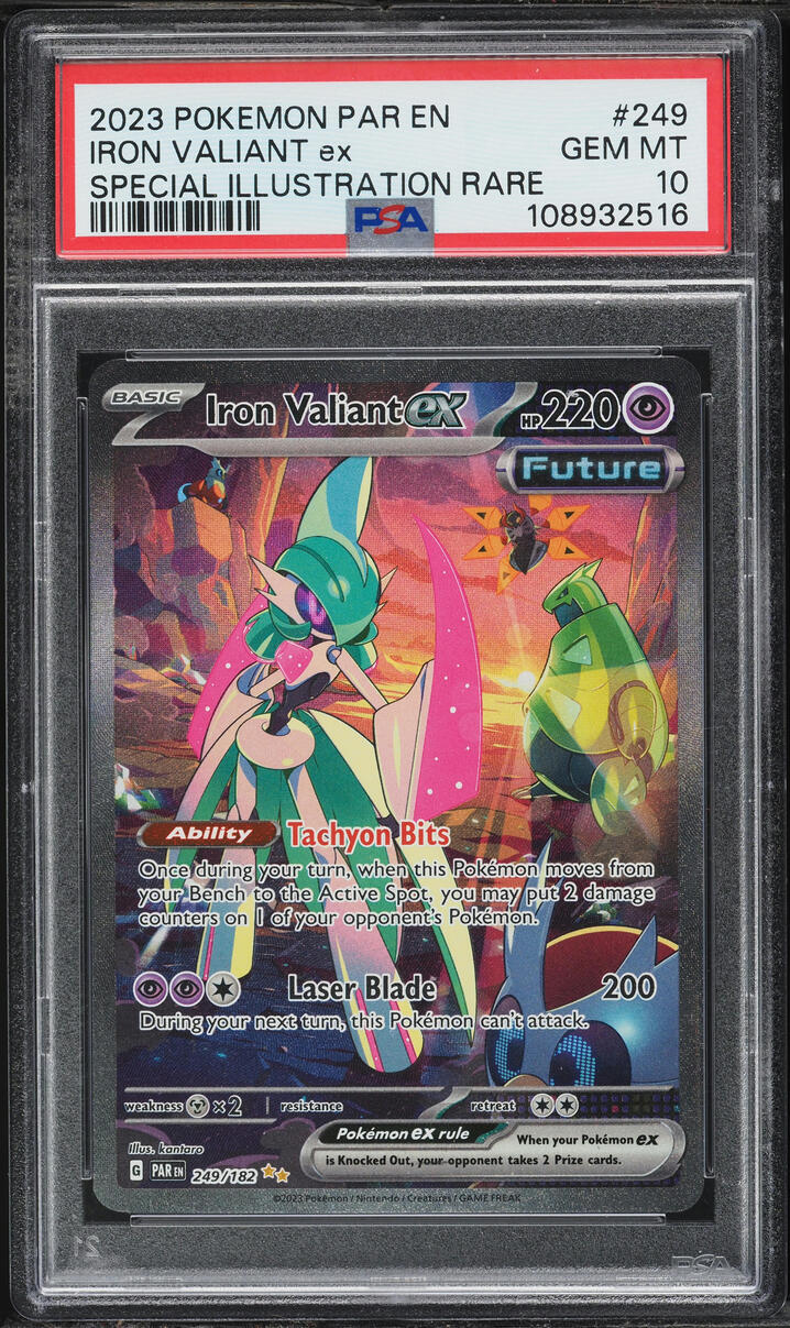 2023 Pokemon Scarlet & Violet Paradox Rift SIR Iron Valiant EX #249 PSA 10 GEM MINT