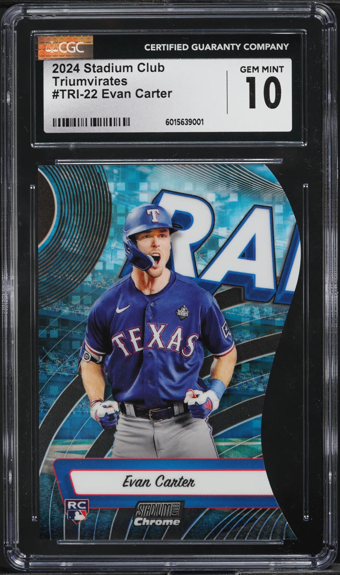 2024 Stadium Club Triumvirates Evan Carter ROOKIE #TRI-22 CGC 10 GEM MINT