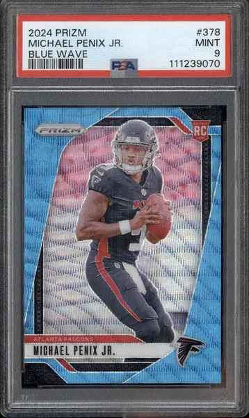 2024 Panini Prizm Blue Wave #378 Michael Penix Jr. RC /230