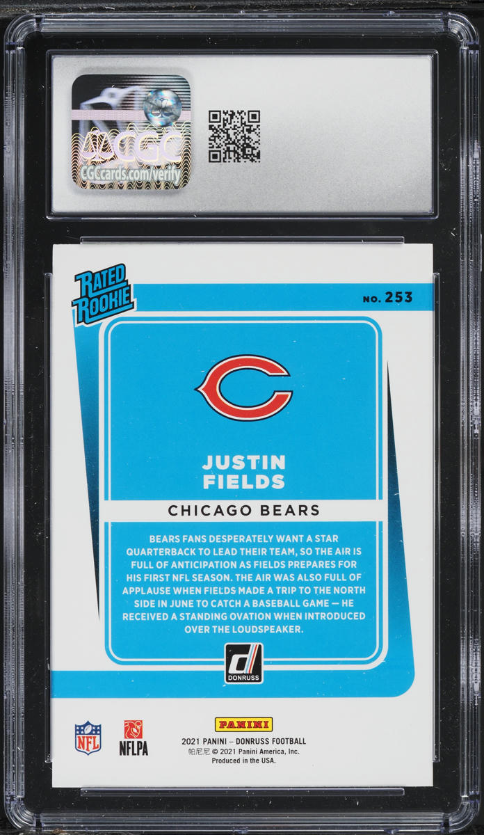 2021 Donruss Football Justin Fields ROOKIE #253 CGC 9 MINT