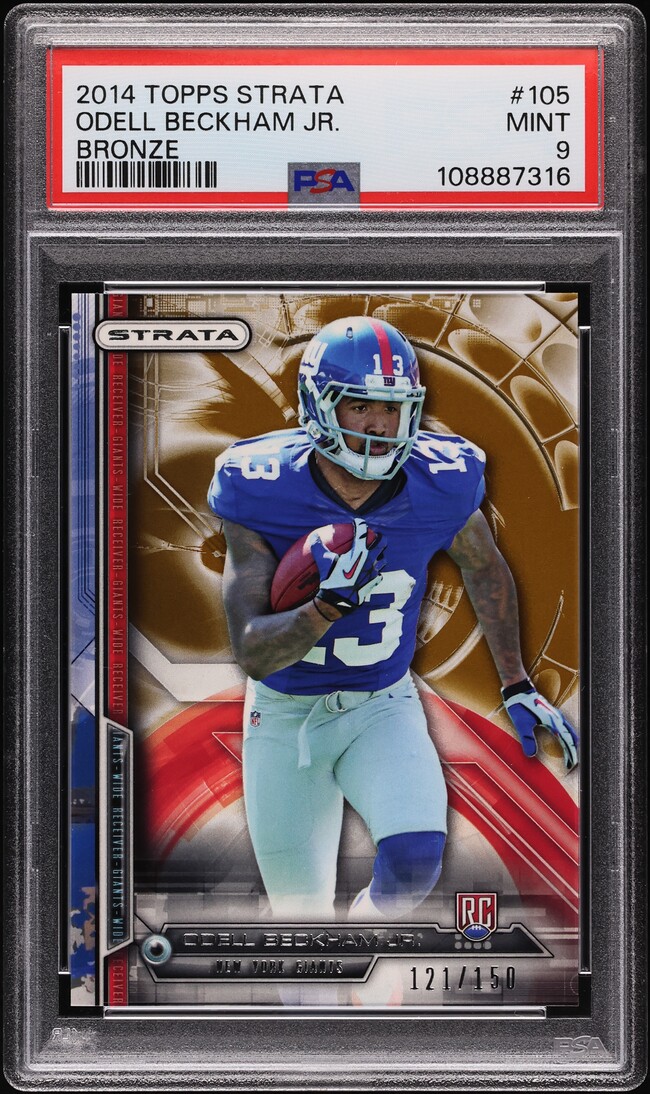 2014 Topps Strata Bronze Odell Beckham Jr. ROOKIE /150 #105 PSA 9 MINT