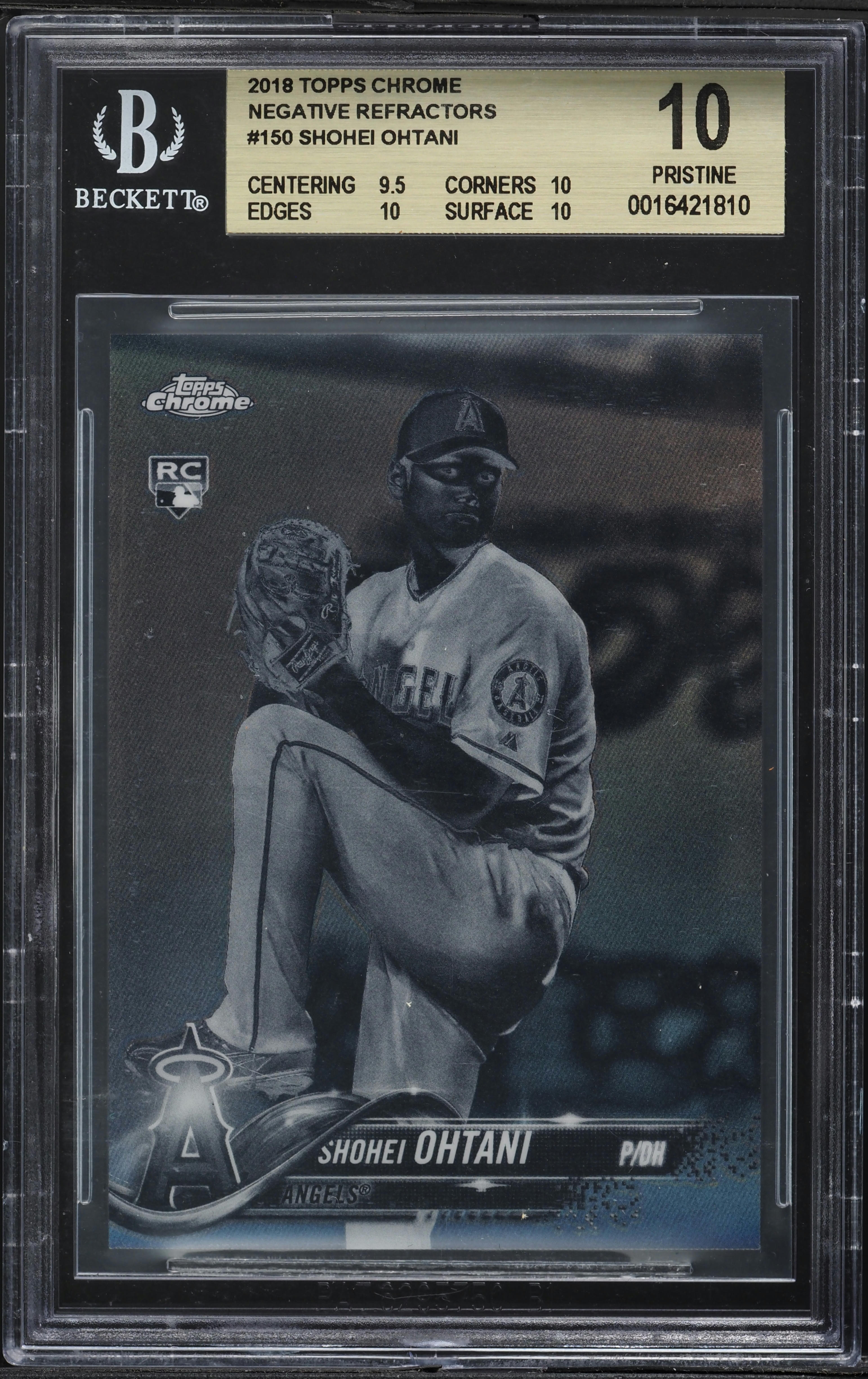 2018 Topps Chrome Negative Refractor Shohei Ohtani ROOKIE