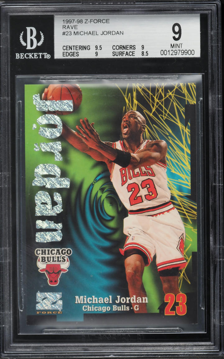 1997 Skybox Z-Force Rave Michael Jordan /399 #23 BGS 9 MINT
