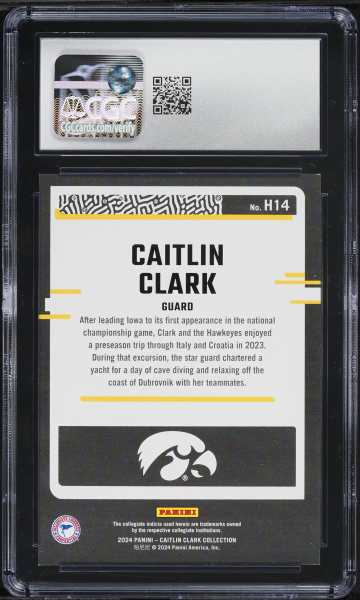 2024 Panini Collection Highlights Caitlin Clark ROOKIE #H14 CGC 8 NM-MT