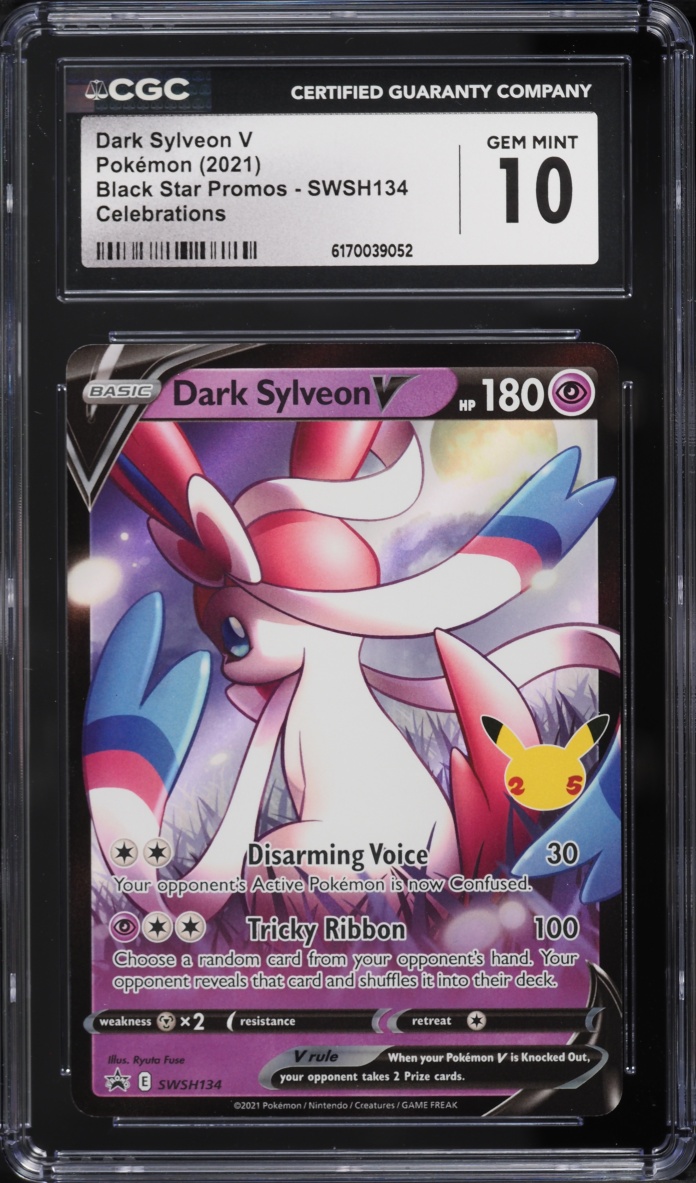 2021 Pokemon Sword & Shield Promo Celebrations Dark Sylveon V #SWSH134 CGC 10 GEM MINT
