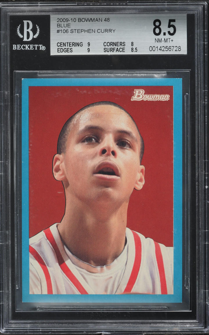 2009 Bowman '48 Blue Stephen Curry ROOKIE /1948 #106 BGS 8.5