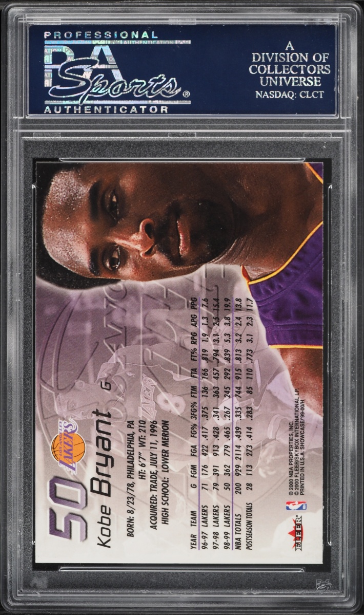 1999 Flair Showcase Kobe Bryant #50 PSA 10 GEM MINT