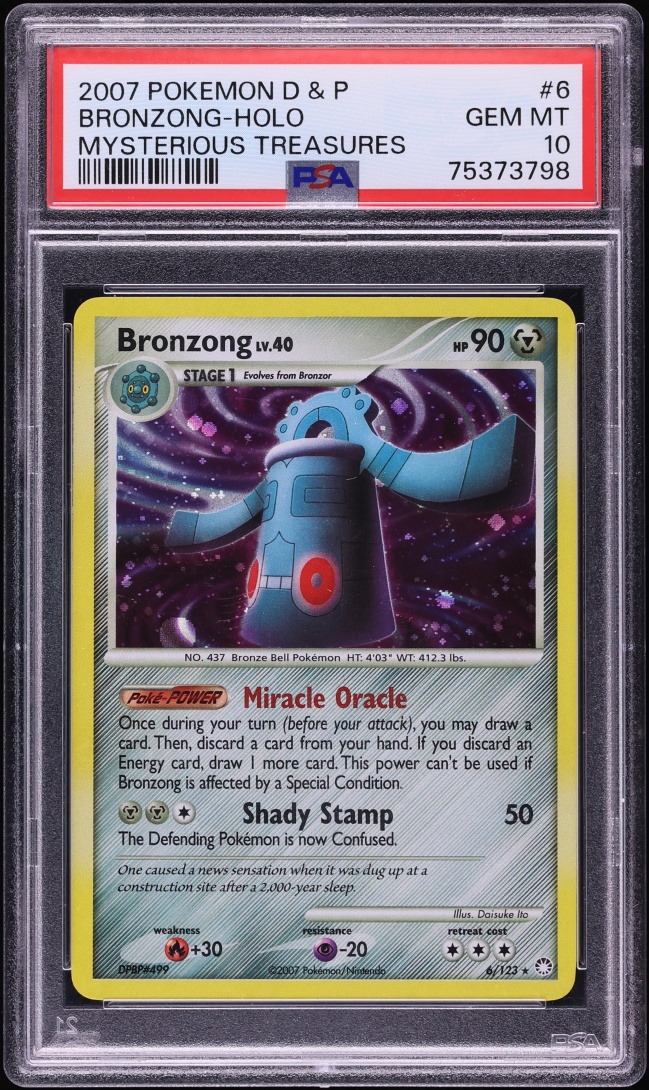 2007 Pokemon Diamond & Pearl Mysterious Treasures Holo Bronzong #6 PSA 10 GEM MINT