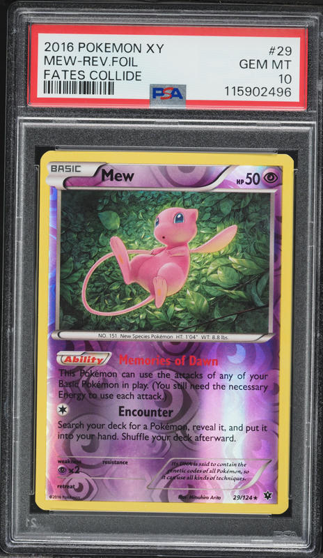 2016 Pokemon XY Evolutions Reverse Holo Mew #53 PSA 10 GEM MINT on