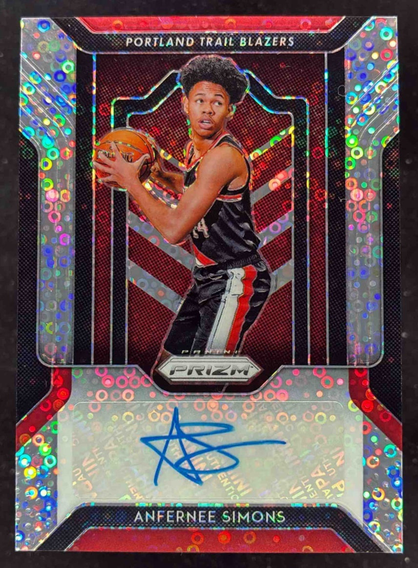 2018 Select Purple Prizm Anfernee Simons ROOKIE PATCH AUTO /99