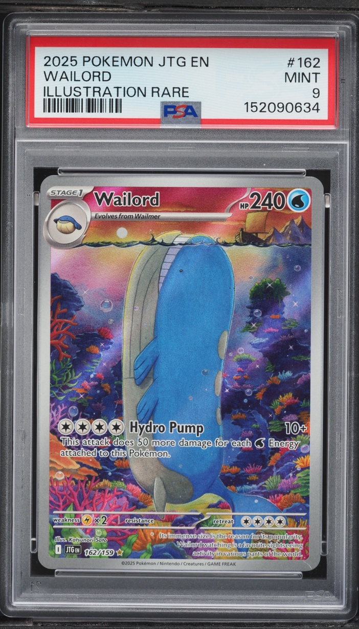 2025 Pokemon Scarlet & Violet Journey Together IR Wailord #162 PSA 9 MINT
