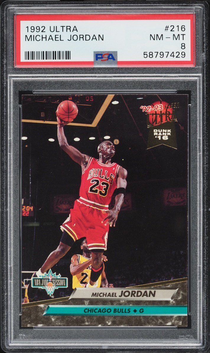 1992 Ultra Basketball Michael Jordan #216 PSA 8 NM-MT