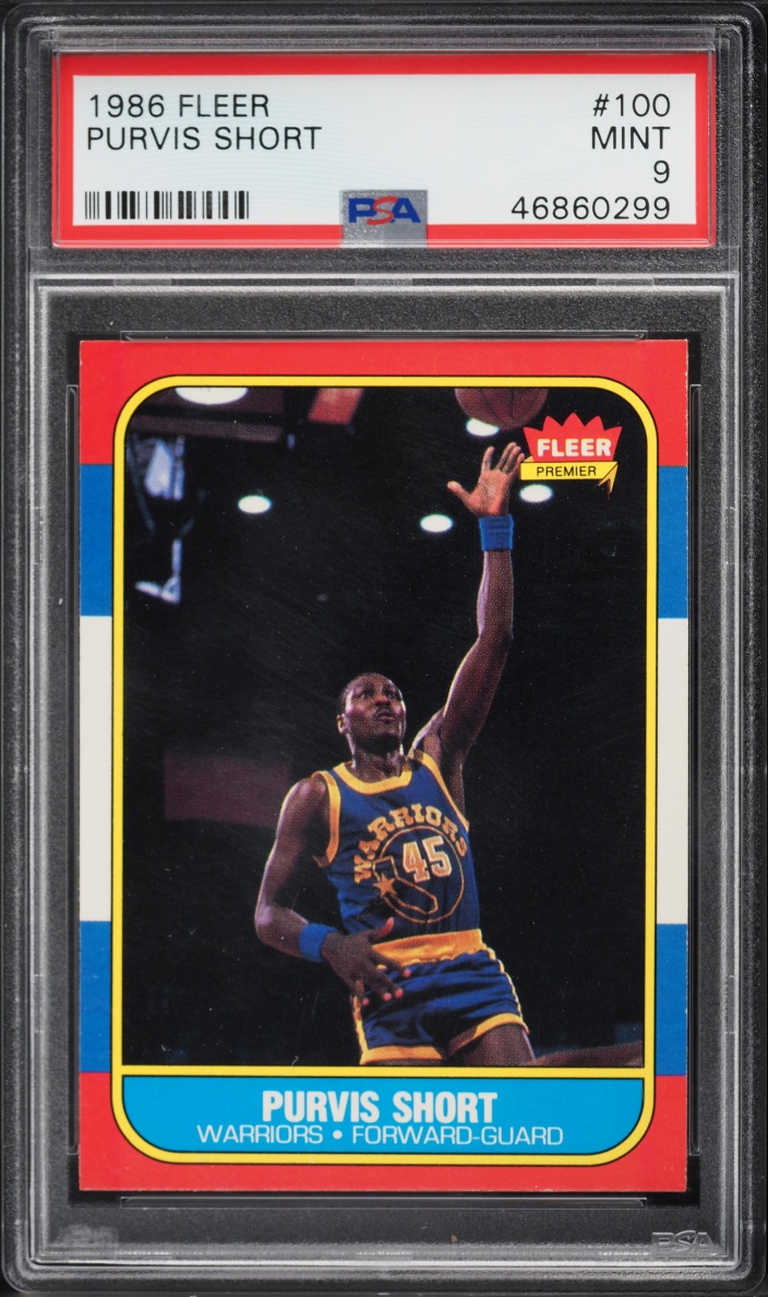 1986 Fleer Basketball Purvis Short #100 PSA 9 MINT