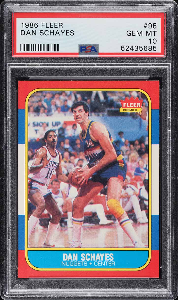 1986 Fleer Basketball Dan Schayes #98 PSA 10 GEM MINT