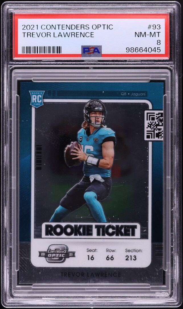 2021 Panini Contenders Optic Trevor Lawrence ROOKIE #93 PSA 8 NM-MT