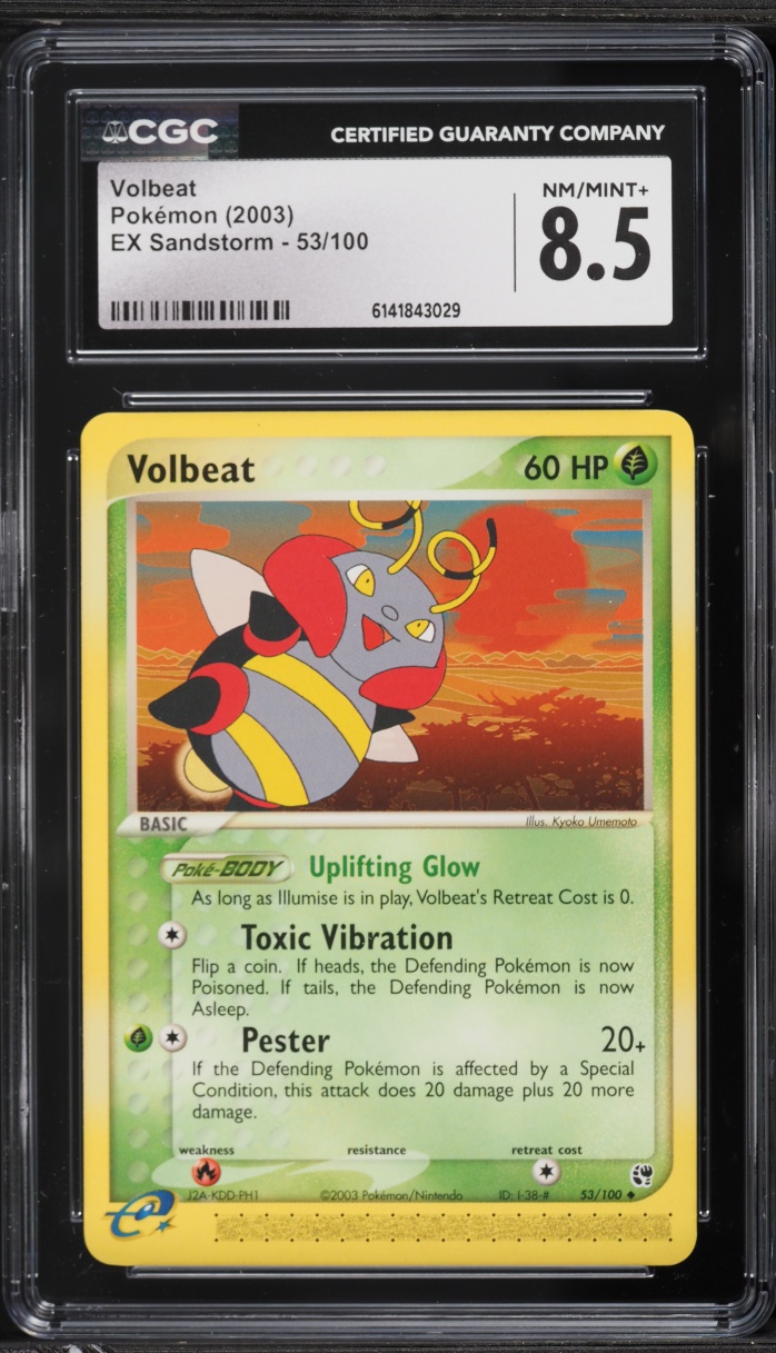 2003 Pokemon EX Sandstorm Volbeat #53 CGC 8.5 NM-MT+