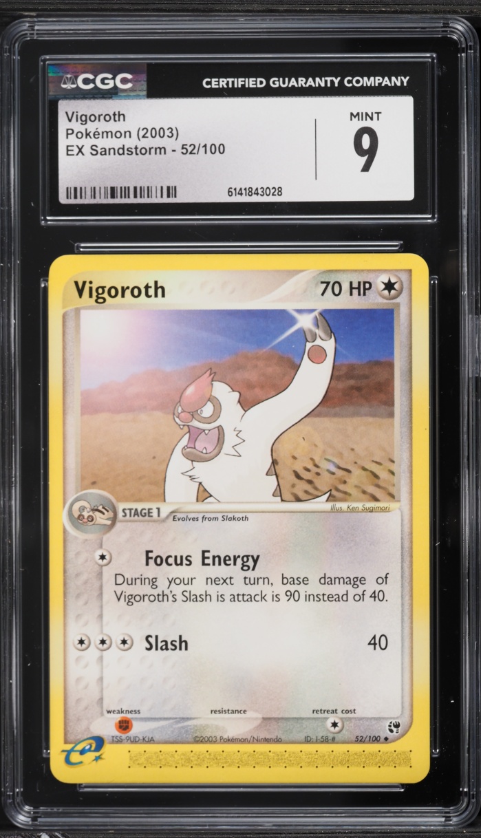 2003 Pokemon EX Sandstorm Vigoroth #52 CGC 9 MINT