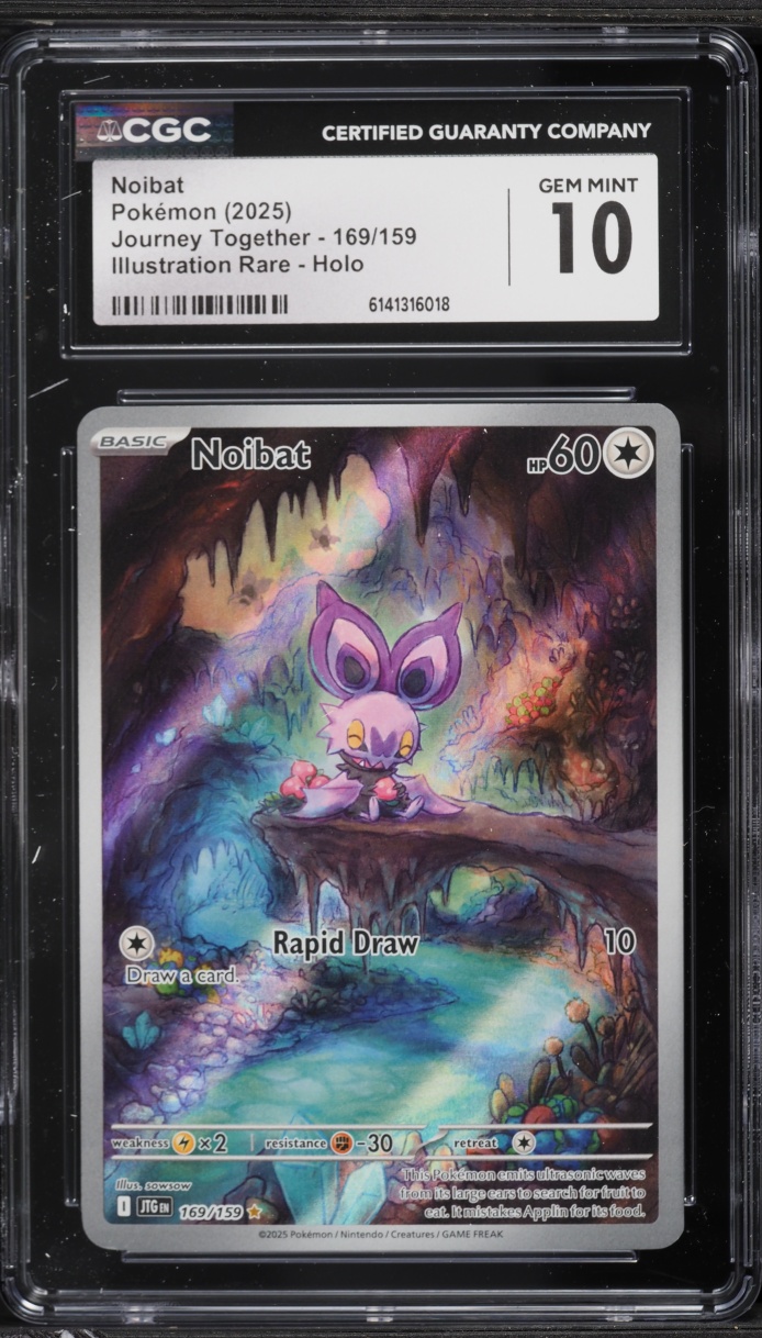 2025 Pokemon Scarlet & Violet Journey Together IR Noibat #169 CGC 10 GEM MINT