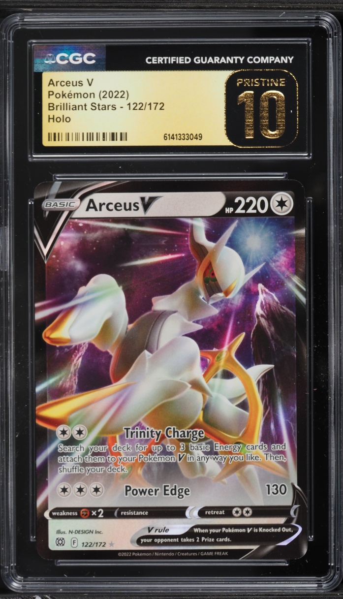 2022 Pokemon Sword & Shield Brilliant Stars Arceus V #122 CGC 10 PRISTINE