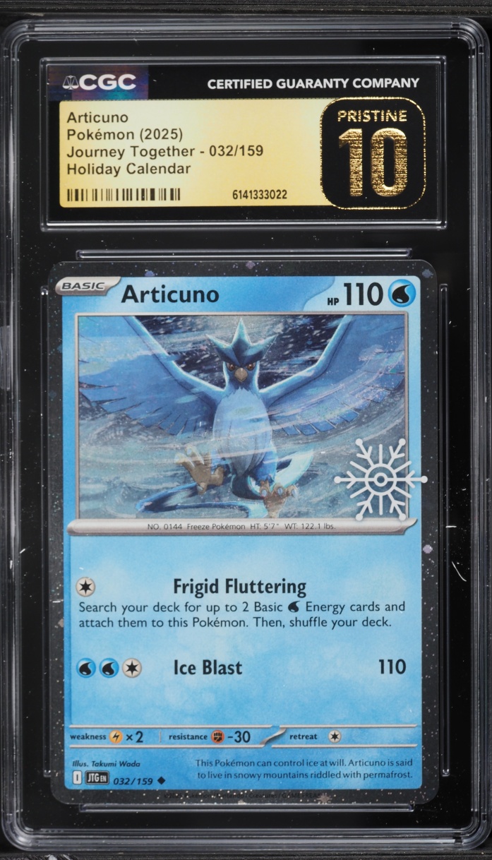 2025 Pokemon Scarlet & Violet Journey Together Holiday Calendar Articuno #32 CGC 10 PRISTINE