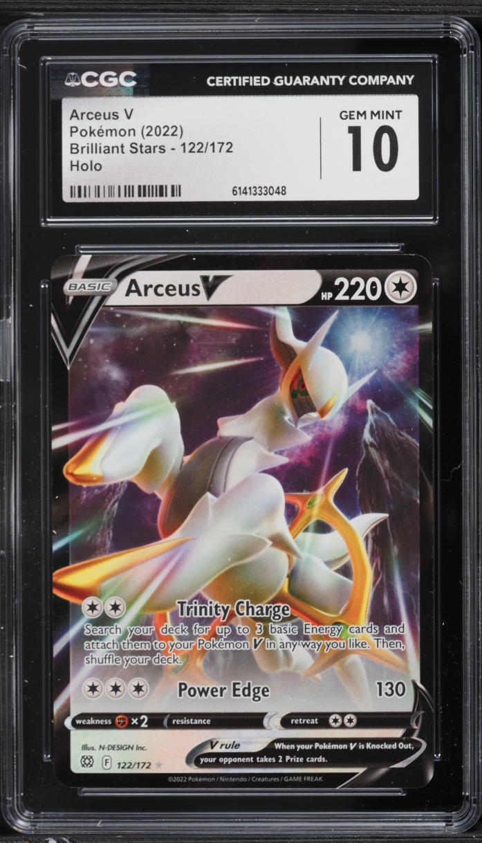 2022 Pokemon Sword & Shield Brilliant Stars Arceus V #122 CGC 10 GEM MINT