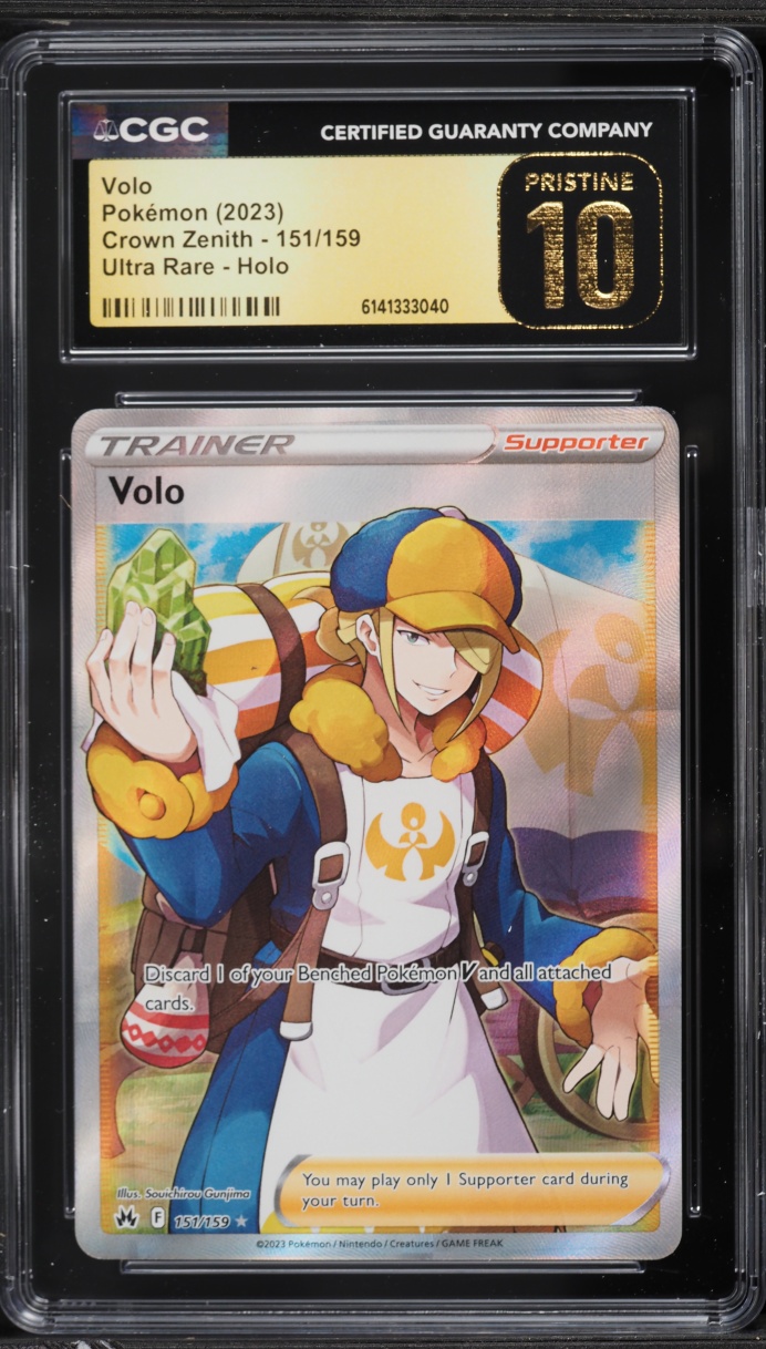 2023 Pokemon Sword & Shield Crown Zenith Full Art Volo #151 CGC 10 PRISTINE