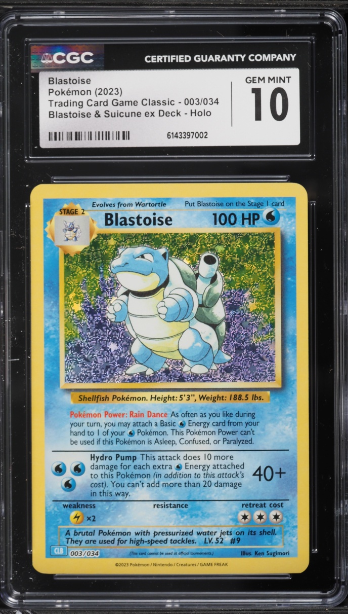 2023 Pokemon Scarlet & Violet TCG Classic Collection Holo Blastoise #3 CGC 10 GEM MINT