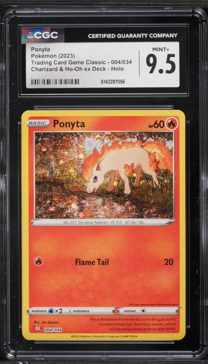 2023 Pokemon TCG Classic Collection Holo Ponyta #4 CGC 9.5 MINT+