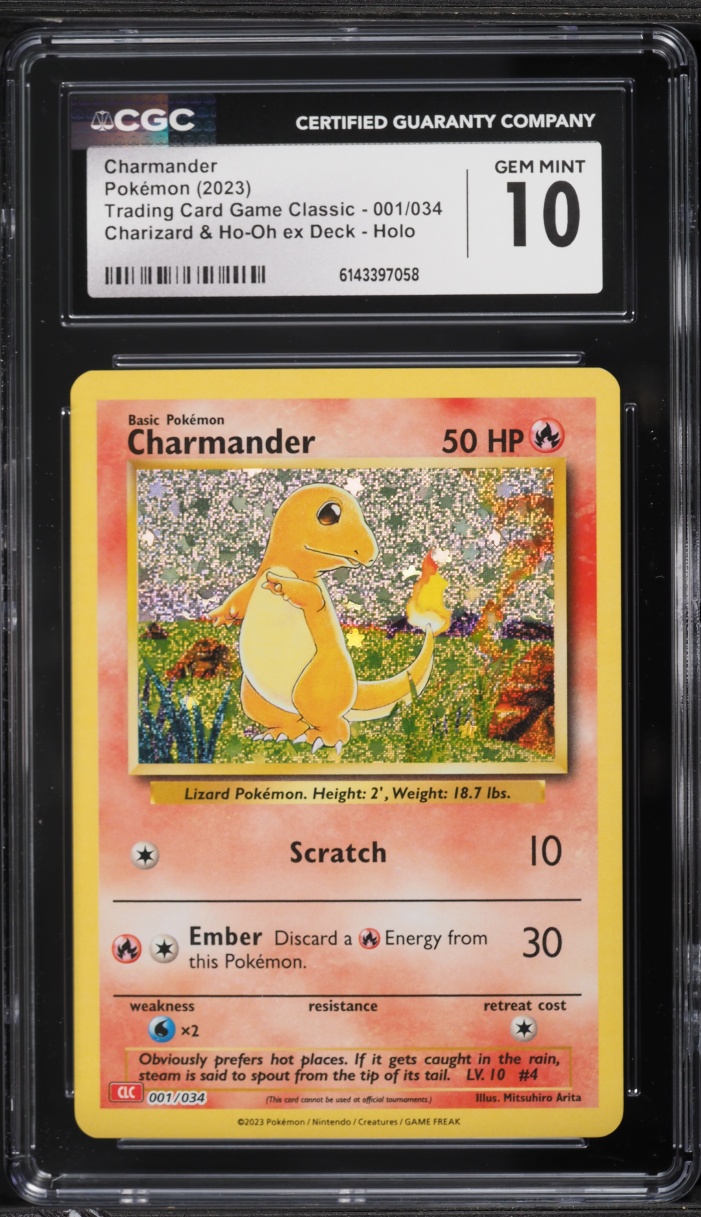 2023 Pokemon TCG Classic Collection Holo Charmander #1 CGC 10 GEM MINT