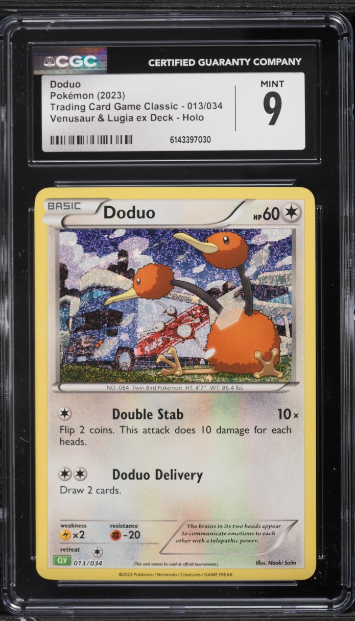 2023 Pokemon TCG Classic Collection Holo Doduo #13 CGC 9 MINT