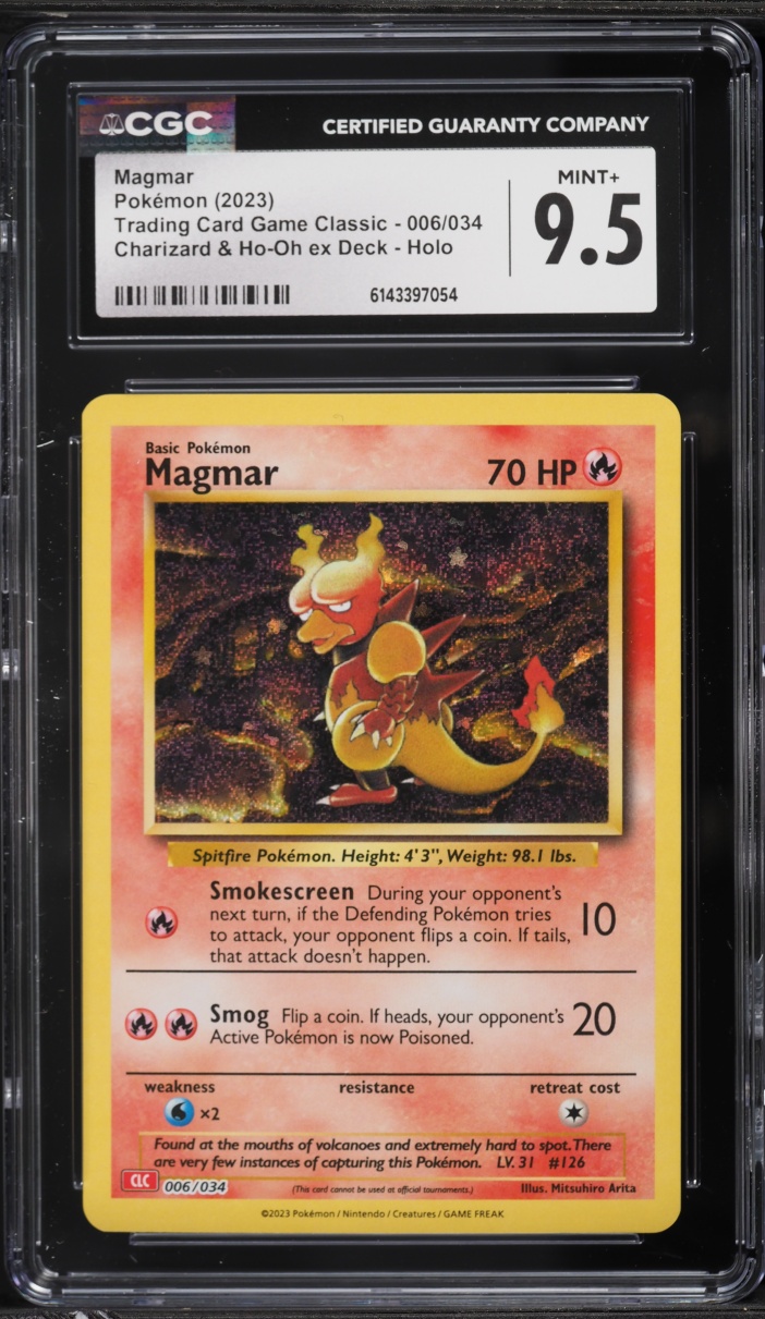 2023 Pokemon TCG Classic Collection Holo Magmar #6 CGC 9.5 MINT+