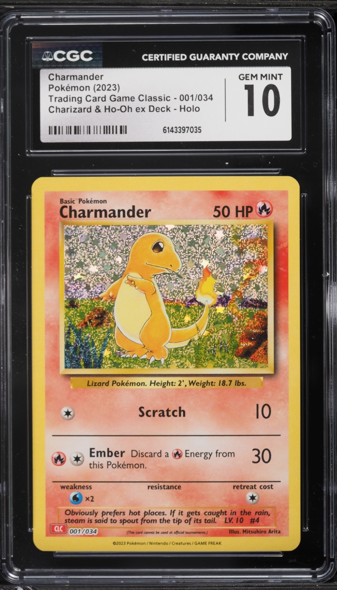 2023 Pokemon TCG Classic Collection Holo Charmander #1 CGC 10 GEM MINT
