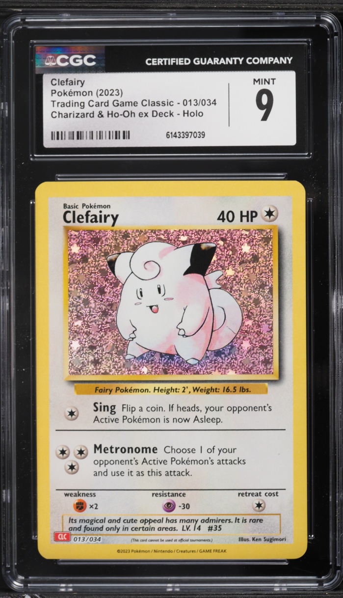 2023 Pokemon TCG Classic Collection Holo Clefairy #13 CGC 9 MINT