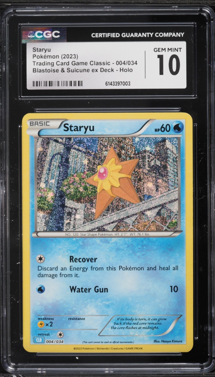 2023 Pokemon TCG Classic Collection Holo Staryu #4 CGC 10 GEM MINT