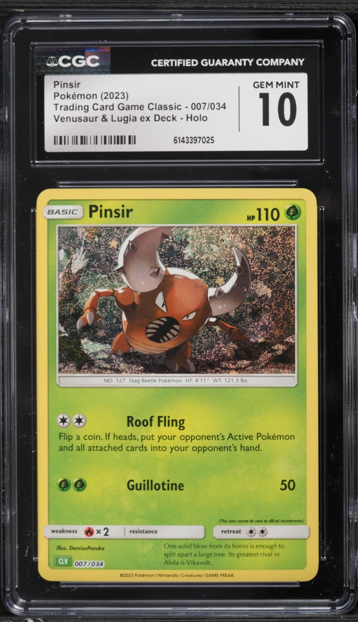 2023 Pokemon TCG Classic Collection Holo Pinsir #7 CGC 10 GEM MINT